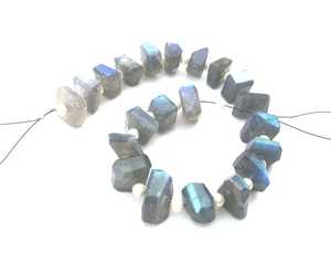Perles en forme de pépites à facettes en Labradorite naturelle, fabricant en gros, véritable, haute qualité, 21 pièces - Product Image 4