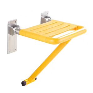 Wall Mounted <b>Folding</b> Bath <b>Stool</b> Stainless Steel Anti Slip Seat For Disabled Elderly Bathroom Safety Equipment - Product Image 1