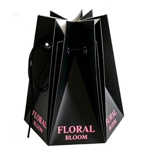 Wholesale Recyclable Luxury Waterproof Flowers Aqua <b>Box</b> for Bouquet Florist Packaging Boxes with <b>Folder</b> Type - Product Image 2