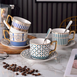 Juegos de Café y Té de Lujo <span class=keywords><strong>Kape</strong></span> Personalizados con Platillo, Taza de Café de Viaje Reutilizable de Cerámica con Calentador, Logotipo - Product Image 2