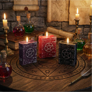 Bougie parfumée d'<span class=keywords><strong>aromathérapie</strong></span> rituelle mystique, décoration spirituelle pour la maison, design <span class=keywords><strong>livre</strong></span> de sorts magiques - Product Image 4