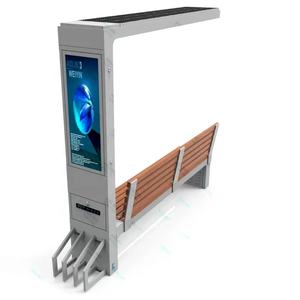 Banc étanche en acier à énergie solaire avec chargement USB Wifi pour l'utilisation <span class=keywords><strong>de</strong></span> la publicité extérieure dans les parcs <span class=keywords><strong>de</strong></span> <span class=keywords><strong>jardin</strong></span> ou les supermarchés - Product Image 1