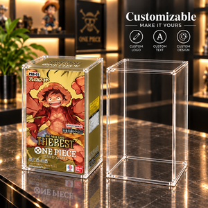 Étui de présentation magnétique en acrylique personnalisable de qualité supérieure pour le jeu de cartes One Piece PRB-01 <span class=keywords><strong>Premium</strong></span> Booster, le meilleur étui imperméable et anti-poussière - Product Image 1