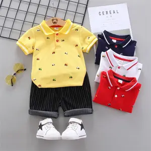 Hot-selling baby T-shirt and pants two-piece suit for newborn baby boy clothes wholesale large factory supply children's clothes