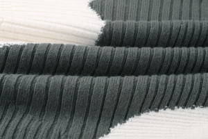 Pull en laine mérinos tricoté sur mesure pour femme, col montant, color block, hiver, manches longues, pull long - Product Image 6