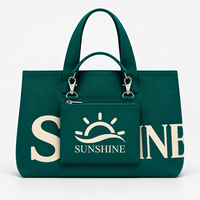Sac fourre-tout en polyester jacquard tricoté, personnalisé avec logo, motif dessin animé, petit MOQ, éco-responsable, avec poche intérieure personnalisée, décontracté pour femme, avec long ruban