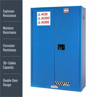 Armoire de sécurité pour produits chimiques résistants au feu SCEELAB, pour liquides légèrement corrosifs, en acier double couche, pour laboratoire industriel, école