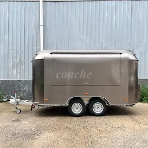 Carrito de Comida Estándar Europeo de Acero Inoxidable para Helados y Café, Camión de Comida de 3.8m, Remolque de Comida Móvil Personalizado para Exteriores - Product Image 2