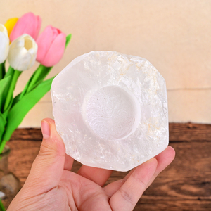 Support de Bougie Artisanal en Cristal Naturel Énergétique, Gravure de Pierre Précieuse Sculptée pour la Décoration Intérieure (Vente en Gros) - Product Image 4