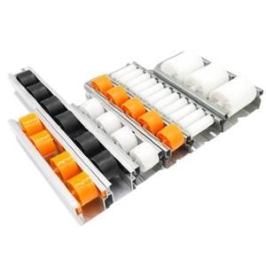 Công nghiệp băng tải đường sắt lưu loát dải nhôm dòng chảy đường sắt hệ thống trọng lực carton dòng chảy Con lăn theo dõi - Product Image 1