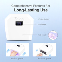 Lampe à ongles professionnelle 48W, lumière rouge UV LED, machine de séchage pour manucure, séchage rapide du vernis gel, équipement de salon