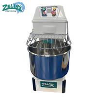 Amasadora Espiral Pequeña de Acero Inoxidable para Panadería Comercial, 4kg-25kg Harina, 10L-60L Tazón, para Trigo y Maíz, con Temporizador Ajustable y Protección contra Sobrecarga