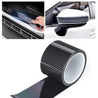 Protectores de Borde de Puerta de Coche, Protector de Umbral de Puerta, Película de Vinilo para Envolver Coches con Fibra de Carbono 5D, Película Protectora para Umbral de Puerta de Coche