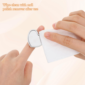 Paquete de 4 Mini Paletas para Decoración de Uñas, Bandeja Mezcladora Portátil de Acero Inoxidable para Manicura, para Salón y Viajes - Product Image 5