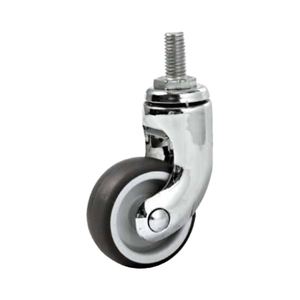 Juego de 4 ruedas giratorias de polímero PU naranja de la serie Reliable-Series para banco de trabajo, con rodamientos dobles de precisión y superficie suave al tacto. - Product Image 1