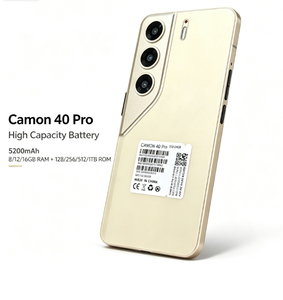 สมาร์ทโฟน Camon 40 Pro 5G แบตเตอรี่ 5200mAh แรม 8/12/16GB รอม 128/256/512/1TB สีทอง - Product Image 1