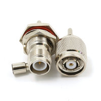 Adaptador Coaxial RF SMA-TNC de Latón, Conector Macho RP-TNC a Hembra RP-SMA
