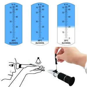 Refractómetro Portátil para Mosto de Cerveza y Vino, Medidor de Azúcar para Apicultura 0-40%, Probador de Alcohol para Elaboración de Cerveza 0-25%, Medidor de Azúcar y Miel Manual - Product Image 6