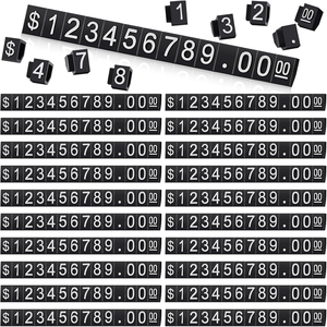 Hookei Petites étiquettes de prix en plastique combinées écologiques Cubes de prix en acrylique transparent pour l'affichage de bijoux - Product Image 1
