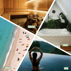 Pareo de <span class=keywords><strong>Sauna</strong></span> 100% Algodón Comprimido para Mujer, Toalla de Baño Suave de Rizo, Ajustable, con Bolsillo, Absorbente, Antimicrobiano, para Spa y Playa - Product Image 4