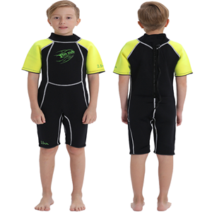 Traje de Neopreno de Alta Calidad <span class=keywords><strong>para</strong></span> Niños, Traje de Buceo de Manga Corta con Cierre en el <span class=keywords><strong>Pecho</strong></span>, Transpirable, <span class=keywords><strong>para</strong></span> Deportes Acuáticos, Estampado, Talla Grande, Cálido - Product Image 1