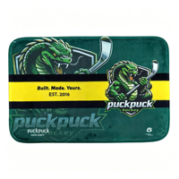 Tapis d'entraînement pour patins à glace PUCKPUCK Modèle 001 avec logo personnalisé par sublimation, surface en polyester durable et antidérapante