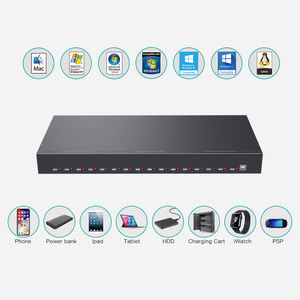 Estación de acoplamiento de carga de teléfono de <span class=keywords><strong>200W</strong></span> con concentrador Usb tipo C de 16 puertos adaptador de concentrador - Product Image 4