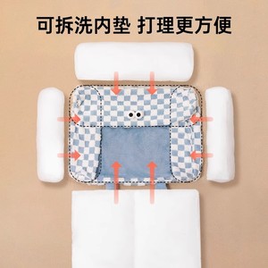 实心毛绒猫床洞穴暖冬加厚宠物沙发通用半封闭四季安全窝广场猫笼屋 - Product Image 3