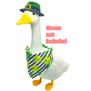 Irish Courthouse Decoration St. Patrick's Day Duck Costume Striped Clover Floral Triangle Hat Pet <b>Clothes</b> - Product Image 5