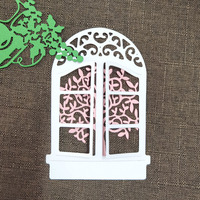 Fustelle in Metallo a Forma di Finestra per Creazione di Biglietti, Stampi per Scrapbooking e Forniture per Artigianato