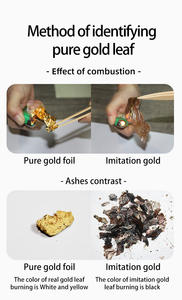 Láminas de Oro Puro Genuino de 24k 99.99% para Piel y Decoración 4.33 X 4.33 cm - Product Image 2