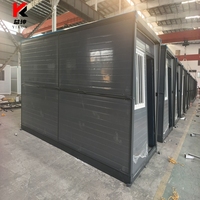 Maison mobile de 20 pieds, dortoir préfabriqué, mini-maison modulaire, maison préfabriquée pliable, bureau, camp, maison conteneur pliable Z X
