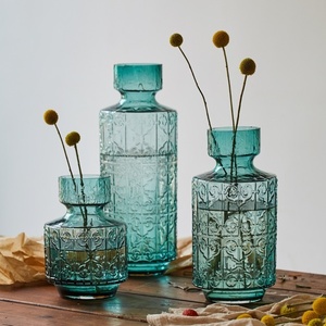 Jarrón de Vidrio Soplado a Mano Estilo Nórdico Minimalista <span class=keywords><strong>Madrid</strong></span>, Recipiente Decorativo Hidropónico Moderno para Arreglos Florales en la Sala de Estar - Product Image 3
