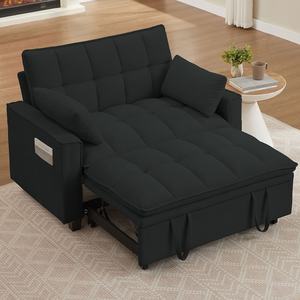 Canapé-lit <span class=keywords><strong>convertible</strong></span> 3 en 1 en tissu velours de 48,03 pouces, 2 places - Product Image 2