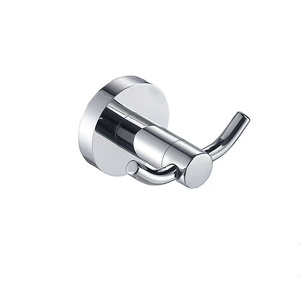Heavy Duty <span class=keywords><strong>Chrome</strong></span> Khăn Tắm Móc Đôi Prong Tường Robe <span class=keywords><strong>Hook</strong></span> Coat Hanger Cho Phòng Tắm 304 Thép Không Gỉ Shining Quần Áo Móc - Product Image 6