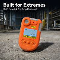 Détecteur de gaz portable, analyseur de gaz industriel portatif pour espaces confinés, O2, H2S, CO2, GPL, gaz combustibles naturels, alarme