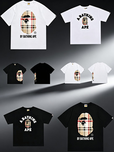 เสื้อยืด Bapees ลายพิมพ์ตัวอักษร รุ่นเย็บเดี่ยวคุณภาพสูง พร้อมส่ง แฟชั่นทันสมัยสำหรับผู้ชาย เสื้อ Bapees ดีไซน์เนอร์สุดฮิต ขายดี - Product Image 1
