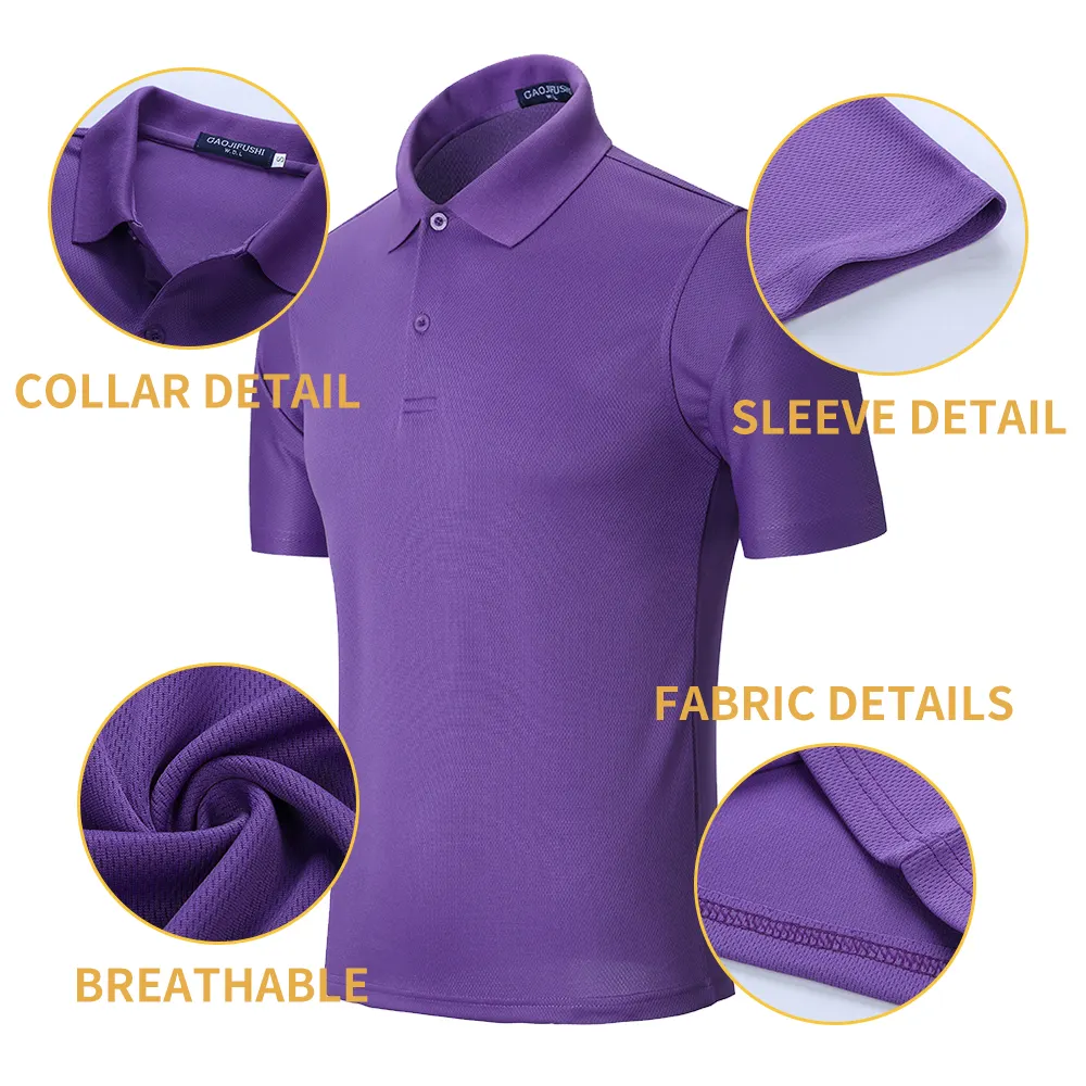 Uniforme de travail Polyester Spandex Tichert Pour Hommes Grande Taille Polos Hommes Marque Privée Sublimation Golf Polo Shirt Logo Personnalisé