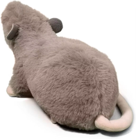 Peluche en tissu polyester et coton gris brodée, jouet pour chat, peluche pour chat, jouet farceur pour anniversaire