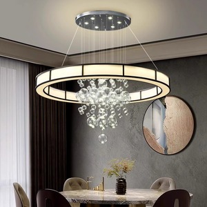 Modern Minimalist Round LED Chandelier Warm <b>Light</b> <b>Ceiling</b> <b>Light</b> For Living Room And Dining Room - Product Image 4