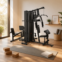 Machine de musculation commerciale 4 stations en acier, équipement de fitness multifonctionnel d'intérieur pour entraînement complet du corps et renforcement musculaire Jiewei