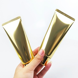 Tubo Exprimible para Cosméticos, Tubo para Crema de Manos Dorado Personalizado de 50 ml, Impresión Serigráfica para el Cuidado de la Piel, Envase para el Cuidado de la Piel, Muestra Gratuita, Tubo para Loción - Product Image 2