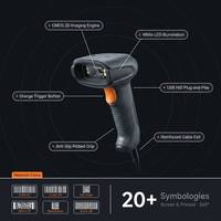 Lecteur de codes-barres 2D portable haute performance UMG-HS10 PLUS, lecteur QR filaire USB pour système de point de vente Mini Mart