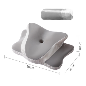 <span class=keywords><strong>Oreiller</strong></span> papillon moderne de haute qualité pour les dormeurs latéraux avec rembourrage en mousse à mémoire de forme lavable, protection cervicale - Product Image 2