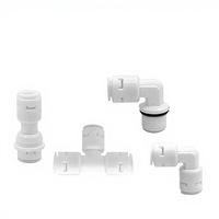 Connecteur de purificateur d'eau 2-4 points, raccord rapide coudé droit, ABS de qualité alimentaire, capacité 10000, pour robinet de salle de bain