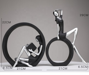 รูปปั้นเรซิ่นเพ้นท์มือลายคู่รักอนิเมะนามธรรม พร้อมโลโก้ขนาดตามสั่ง รูปทรงพีระมิด ดนตรี ความรัก ตกแต่งบ้าน โรงแรม ห้องนั่งเล่น ห้องนอน - Product Image 2