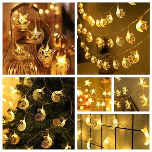 Guirlande lumineuse LED festive, étoile, lune, château, palais, lumières décoratives pour la <span class=keywords><strong>chambre</strong></span>, Noël, 1,5 m-10 m, PVC - Product Image 6