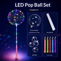 Ensemble de poignées lumineuses pour ballons chinois, transparentes, avec plumes, cadeau promotionnel pour marché nocturne, stand extérieur, fête d'anniversaire