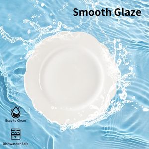 Dinning Cheap Bulk Restaurant Hotel Fine <b>Porcelain</b> Ceramic New Bone China Pure White Flat Dessert Side Dinner <b>Plate</b> and Dishes - Product Image 6