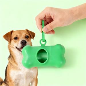 Dışkı torbası dağıtıcısı atık yönetimi için klipsli özel kemik şekli atık torbası kişiselleştirilmiş köpek tasma evcil hayvan tutucu - Product Image 4
